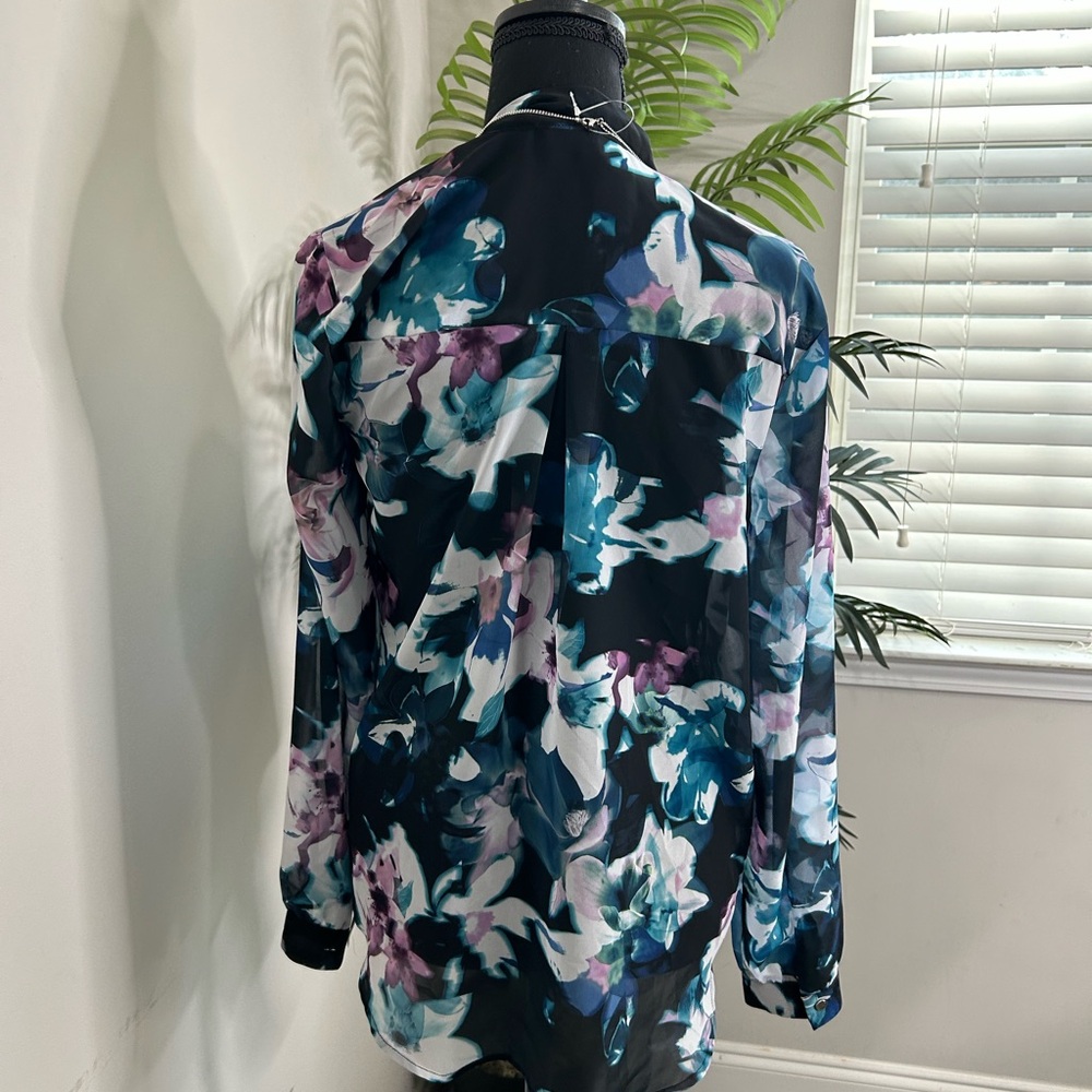 Jennifer Lopez Floral Blouse • Size M • Romantic Fairycore - Picture 4 of 5